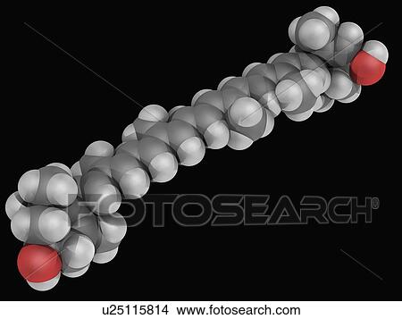 Stock Illustration - Lutein molecule. Fotosearch
