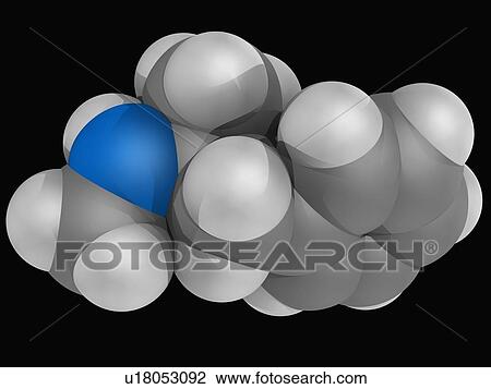 Methamphetamine drug molecule View Large Illustration Drawing - Methamphetamine drug molecule. Fotosearch