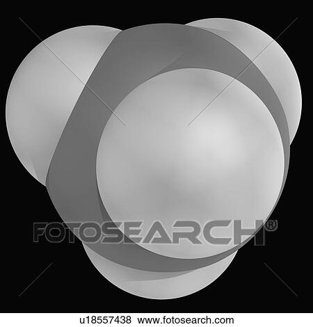 Methane molecule View Large Illustration Stock Illustration - Methane molecule. Fotosearch