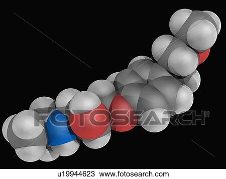 Metoprolol drug molecule View Large Illustration Drawing - Metoprolol drug molecule. Fotosearch