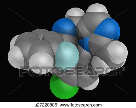 Stock Illustration - Midazolam drug molecule. Fotosearch
