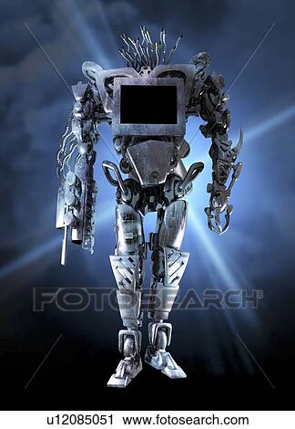 Military robot, conceptual artwork View Large Illustration Clip Art - Military robot, conceptual artwork. Fotosearch