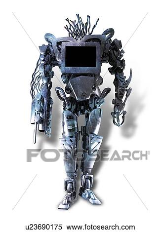 Military robot, conceptual artwork View Large Illustration Stock Illustration - Military robot, conceptual artwork. Fotosearch