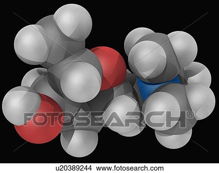 Stock Illustration - Muscarine molecule. Fotosearch