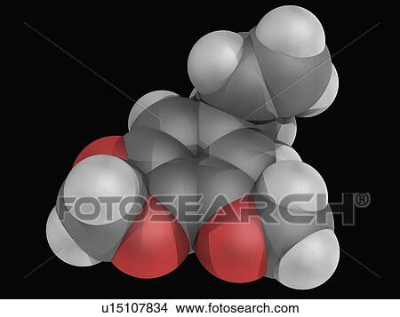 Stock Illustration - Myristicin molecule. Fotosearch