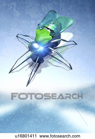 Nanodrone, artwork View Large Illustration Clip Art - Nanodrone, artwork. Fotosearch