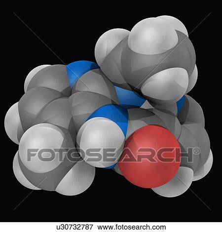 Stock Illustration - Nevirapine drug molecule. Fotosearch