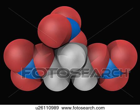 Stock Illustration - Nitroglycerin molecule. Fotosearch