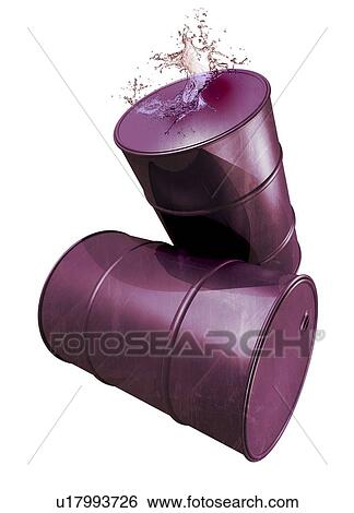 Oil barrels, artwork View Large Illustration Stock Illustration - Oil barrels, artwork. Fotosearch