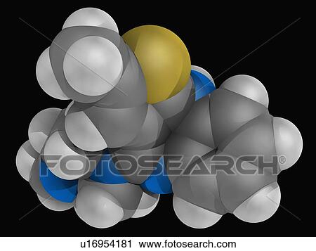 Olanzapine drug molecule View Large Illustration Clip Art - Olanzapine drug molecule. Fotosearch