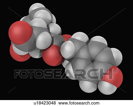 Stock Illustration - Oleocanthal molecule. Fotosearch