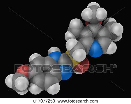 Omeprazole drug molecule View Large Illustration Clipart - Omeprazole drug molecule. Fotosearch