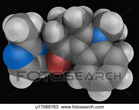 Ondansetron drug molecule View Large Illustration Drawing - Ondansetron drug molecule. Fotosearch