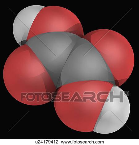 Oxalic acid molecule View Large Illustration Drawing - Oxalic acid molecule. Fotosearch