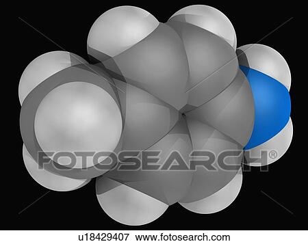 Stock Illustration - P-toluidine molecule. Fotosearch