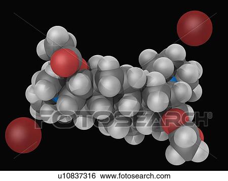 Pancuronium bromide drug molecule View Large Illustration Stock Illustration - Pancuronium bromide drug molecule. Fotosearch