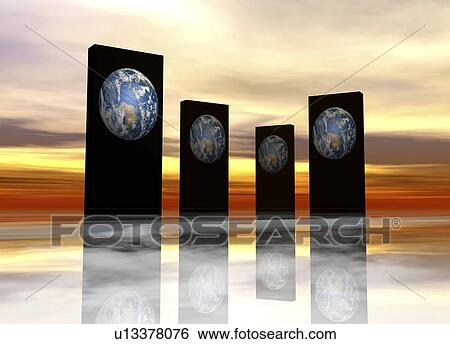 Parallel universes, conceptual artwork View Large Illustration Stock Illustration - Parallel universes, conceptual artwork. Fotosearch