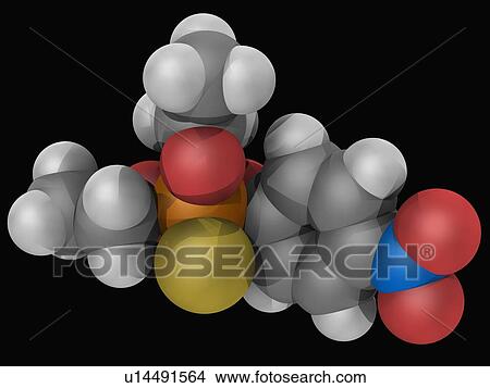 Stock Illustration - Parathion insecticide molecule. Fotosearch