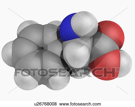 Phenylalanine molecule View Large Illustration Stock Illustration - Phenylalanine molecule. Fotosearch