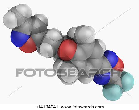 Pleconaril drug molecule View Large Illustration Clip Art - Pleconaril drug molecule. Fotosearch