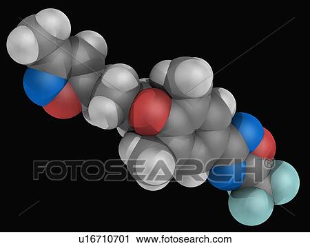 Pleconaril drug molecule View Large Illustration Clip Art - Pleconaril drug molecule. Fotosearch