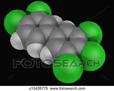 Stock Illustration - Polychlorinated biphenyl molecule. Fotosearch