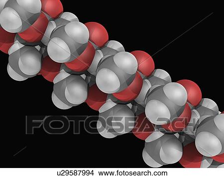 Stock Illustration - Polymethyl methacrylate molecule. Fotosearch