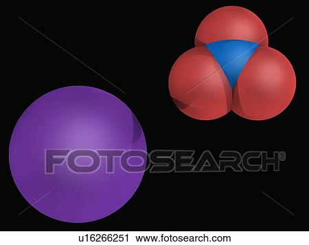 Potassium nitrate molecule View Large Illustration Clip Art - Potassium nitrate molecule. Fotosearch