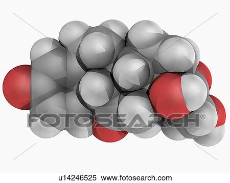 Stock Illustration - Prednisone drug molecule. Fotosearch