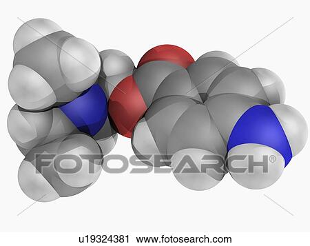 Clip Art - Procaine drug molecule. Fotosearch