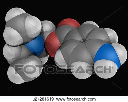 Stock Illustration - Procaine drug molecule. Fotosearch