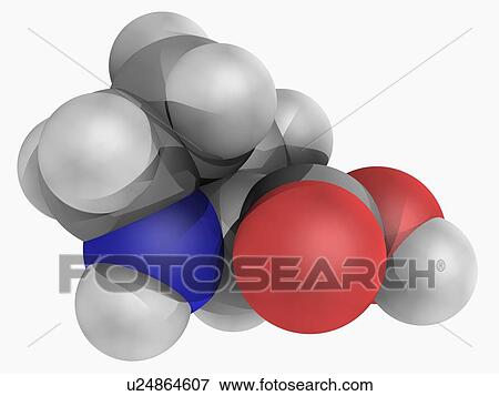 Stock Illustration - Proline molecule. Fotosearch