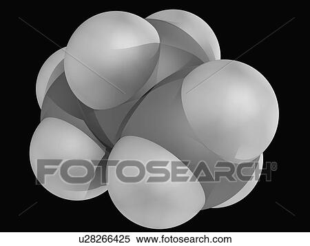 Propane molecule View Large Illustration Stock Illustration - Propane molecule. Fotosearch