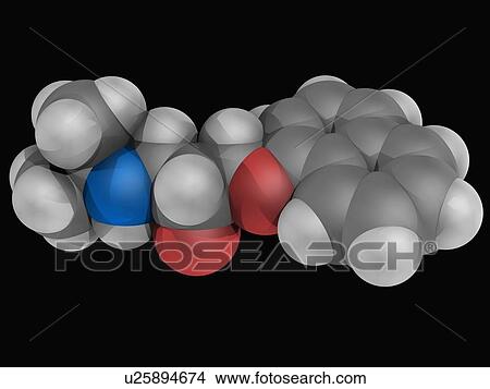 Stock Illustration - Propanolol drug molecule. Fotosearch