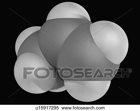 Stock Illustration - Propene molecule. Fotosearch