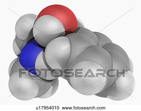 Clipart - Pseudoephedrine drug molecule. Fotosearch