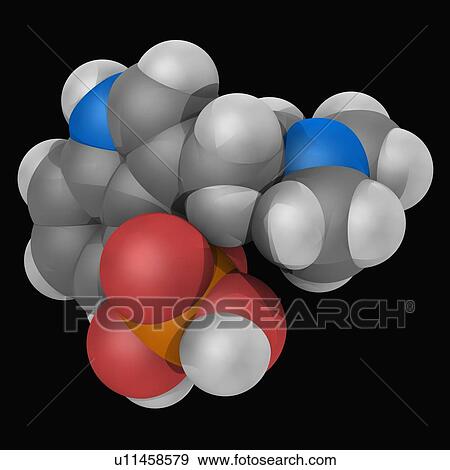 Stock Illustration - Psilocybine drug molecule. Fotosearch