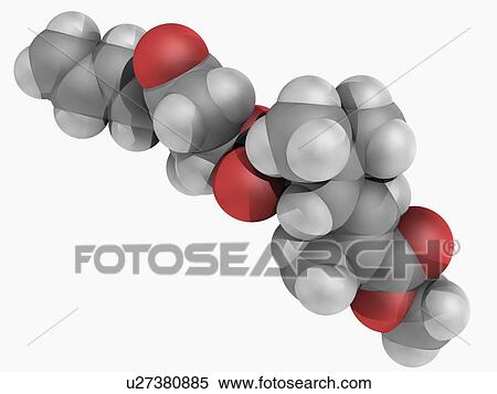 Stock Illustration - Pyrethrin II insecticide molecule. Fotosearch
