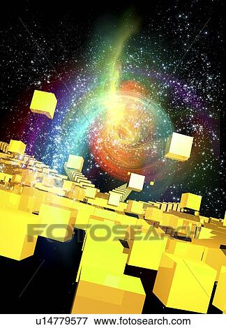 Quantum physics, conceptual artwork View Large Illustration Stock Illustration - Quantum physics, conceptual artwork. Fotosearch