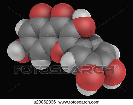 Quercetin molecule View Large Illustration Stock Illustration - Quercetin molecule. Fotosearch
