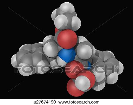 Clipart - Quinapril drug molecule. Fotosearch