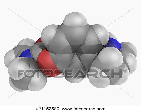 Clipart - Rivastigmine drug molecule. Fotosearch