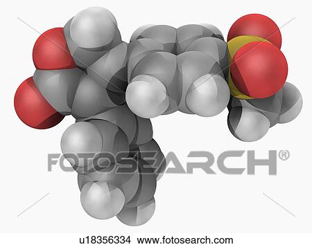 Rofecoxib drug molecule View Large Illustration Stock Illustration - Rofecoxib drug molecule. Fotosearch