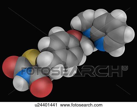 Rosiglitazone drug molecule View Large Illustration Clip Art - Rosiglitazone drug molecule. Fotosearch