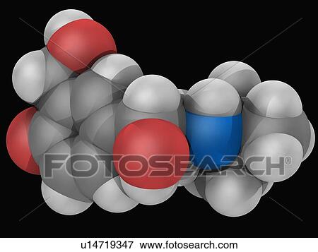Stock Illustration - Salbutamol drug molecule. Fotosearch