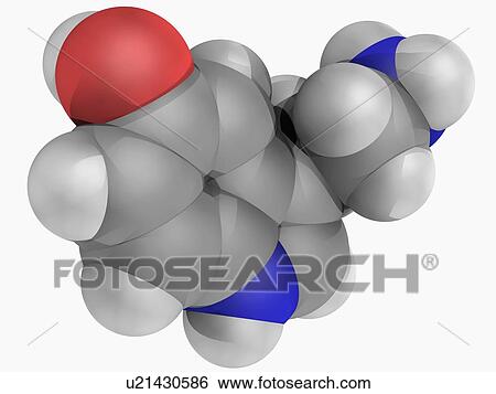Stock Illustration - Serotonin molecule. Fotosearch