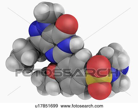 Stock Illustration - Sildenafil citrate drug molecule. Fotosearch