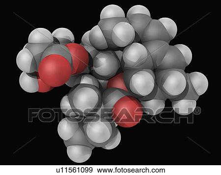 Stock Illustration - Simvastatin drug molecule. Fotosearch