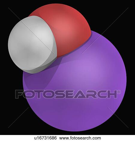 Stock Illustration - Sodium hydroxide molecule. Fotosearch
