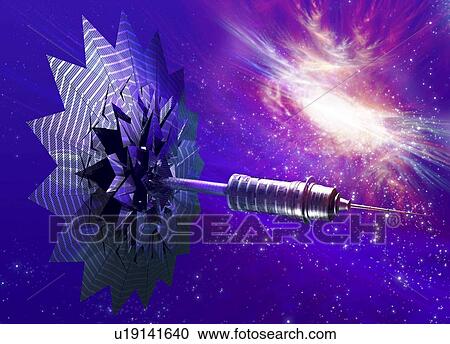 Solar sail spaceship, artwork View Large Illustration Clipart - Solar sail spaceship, artwork. Fotosearch